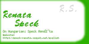 renata speck business card